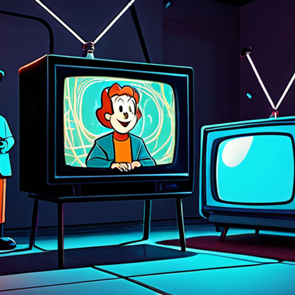 A vibrant, high-quality, professional illustration of a beloved classic cartoon character. The character stands confidently, transitioning from a classic hand-drawn aesthetic on one side (showing traditional animation cells and a vintage television screen) to a modern, stylized digital appearance on the other. The digital side features elements like glowing circuit lines, augmented reality overlays, and abstract metaverse landscapes, implying advanced technology. The character maintains its iconic, family-friendly design. The scene is well-lit with dynamic lighting, symbolizing innovation and timeless appeal. fully clothed, modest clothing, appropriate attire, safe for work, perfect anatomy, correct proportions, natural pose, well-formed hands, proper finger count, natural body proportions, professional illustration, high quality, family-friendly content.