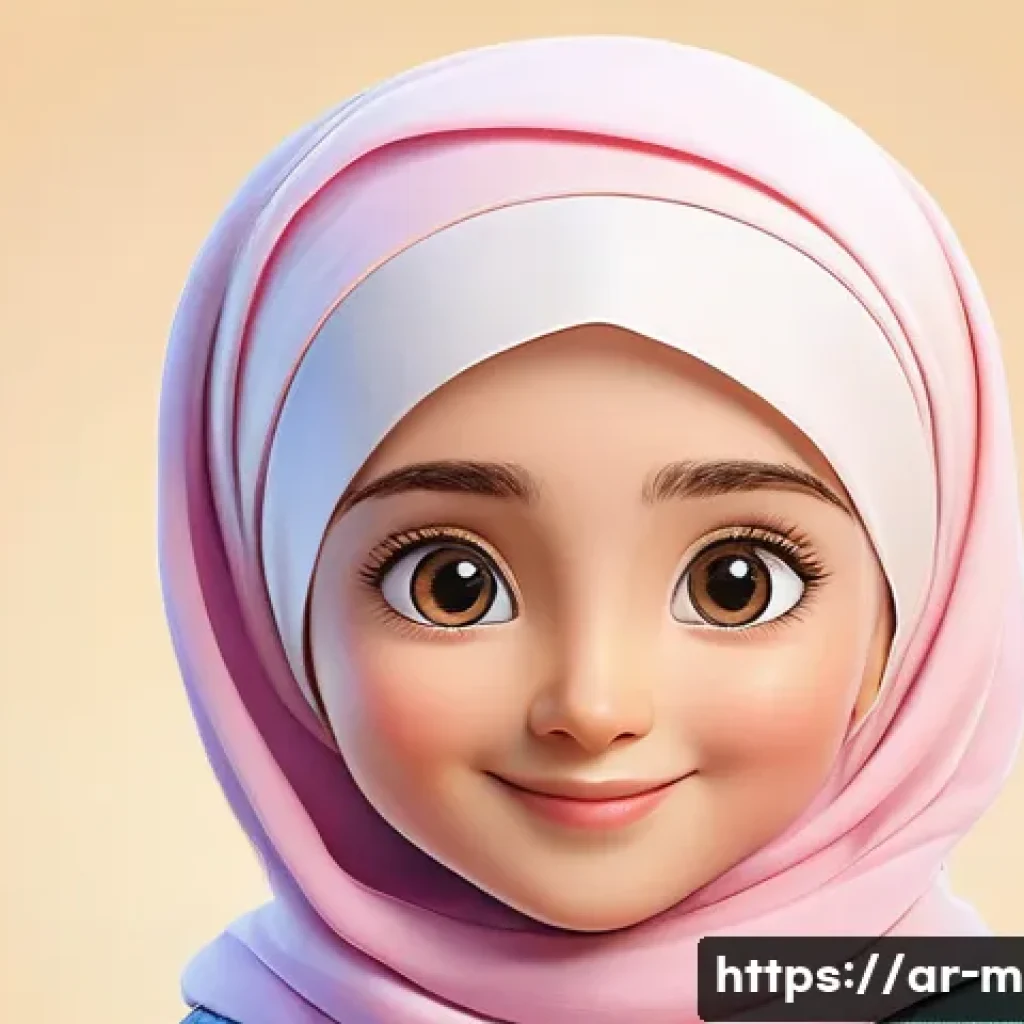 미미 캐릭터 테마 영상 콘텐츠 - A charming, simple cartoon character named Mimi designed with bright, vivid colors and large express...