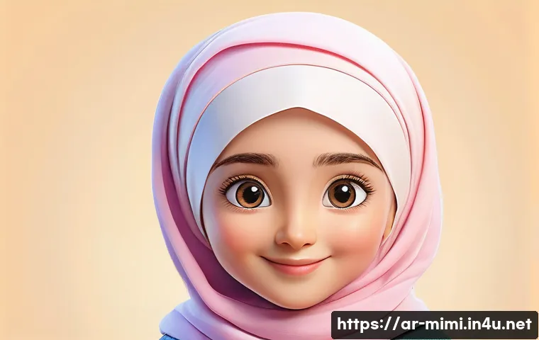 미미 캐릭터 테마 영상 콘텐츠 - A charming, simple cartoon character named Mimi designed with bright, vivid colors and large express...